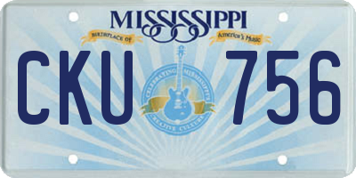 MS license plate CKU756