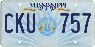 MS license plate CKU757