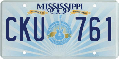 MS license plate CKU761