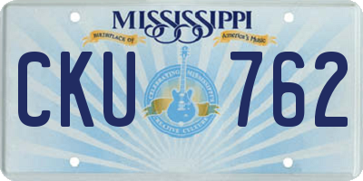 MS license plate CKU762
