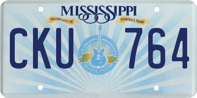 MS license plate CKU764
