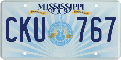 MS license plate CKU767