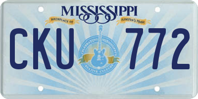 MS license plate CKU772