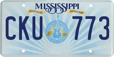 MS license plate CKU773