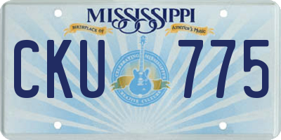 MS license plate CKU775