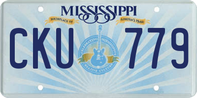 MS license plate CKU779
