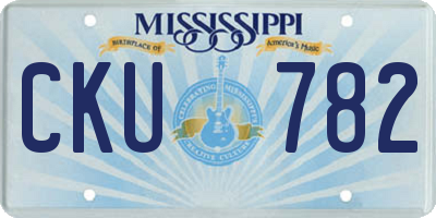 MS license plate CKU782