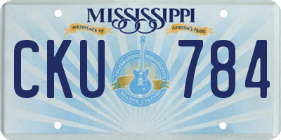 MS license plate CKU784