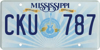 MS license plate CKU787