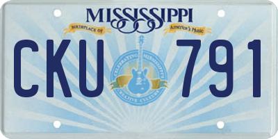 MS license plate CKU791