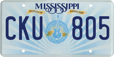 MS license plate CKU805