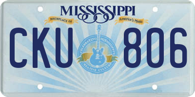 MS license plate CKU806