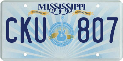 MS license plate CKU807