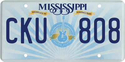 MS license plate CKU808