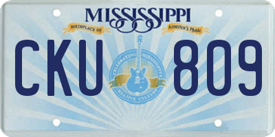 MS license plate CKU809