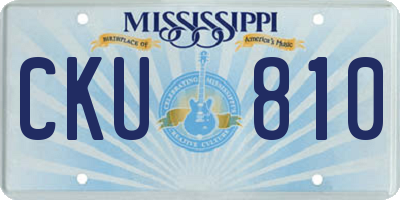 MS license plate CKU810