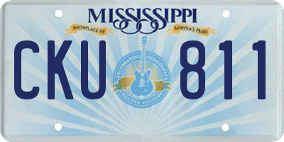 MS license plate CKU811
