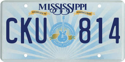 MS license plate CKU814
