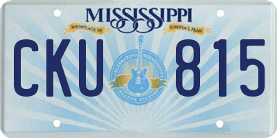 MS license plate CKU815