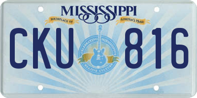 MS license plate CKU816