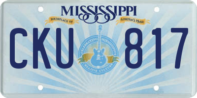 MS license plate CKU817
