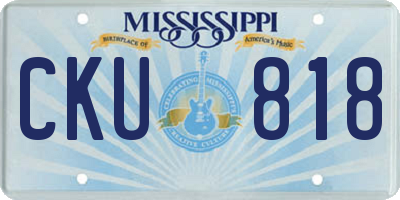 MS license plate CKU818