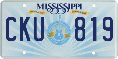 MS license plate CKU819