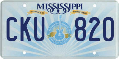 MS license plate CKU820