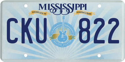 MS license plate CKU822