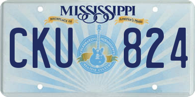 MS license plate CKU824