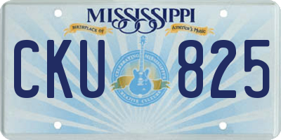 MS license plate CKU825