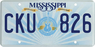 MS license plate CKU826