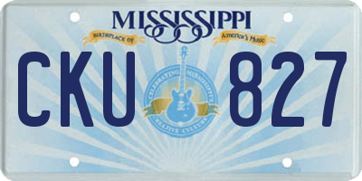 MS license plate CKU827