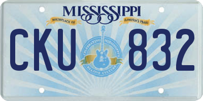 MS license plate CKU832