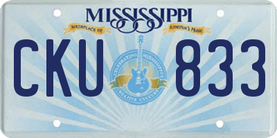 MS license plate CKU833