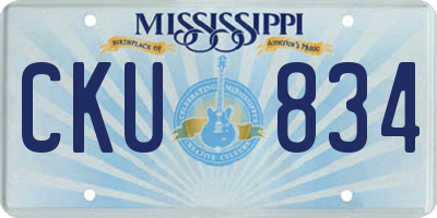 MS license plate CKU834