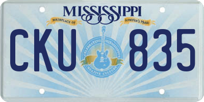 MS license plate CKU835