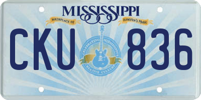MS license plate CKU836
