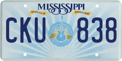 MS license plate CKU838