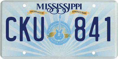 MS license plate CKU841