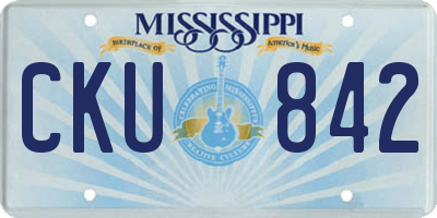 MS license plate CKU842