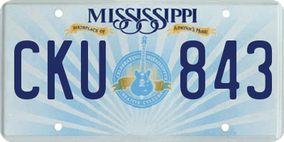 MS license plate CKU843