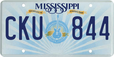 MS license plate CKU844