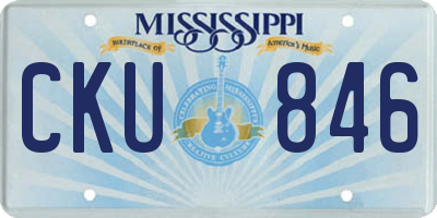 MS license plate CKU846