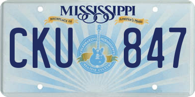 MS license plate CKU847