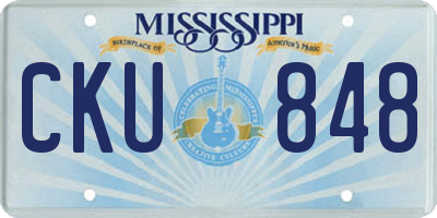 MS license plate CKU848