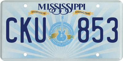 MS license plate CKU853