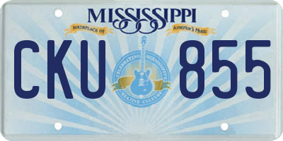 MS license plate CKU855