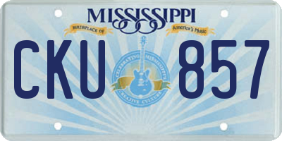 MS license plate CKU857