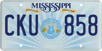 MS license plate CKU858